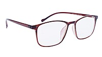 Soigné Unisex Large Rectangular Spectacle Frame.Brown Color