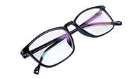 Unisex Large Rectangular Spectacle Frame. Matte Black Color