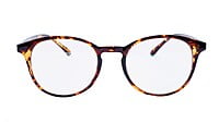 Unisex Large Full Rim Round Spectacle Frame. Leopard Print