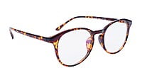 Unisex Large Full Rim Round Spectacle Frame. Leopard Print