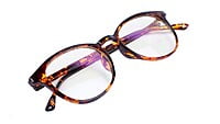 Unisex Large Full Rim Round Spectacle Frame. Leopard Print