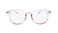 Unisex Large Round Spectacle Frame. See Through Brown Color