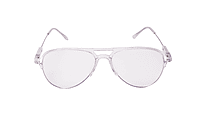 Soigné Unisex Large Half Rim Aviator Spectacle Frame.Transparent