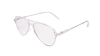 Soigné Unisex Large Half Rim Aviator Spectacle Frame.Transparent