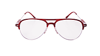 Soigné Unisex Large Half Rim Aviator Spectacle Frame.Red