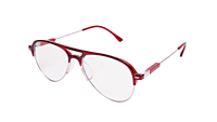Soigné Unisex Large Half Rim Aviator Spectacle Frame.Red