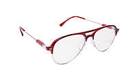 Soigné Unisex Large Half Rim Aviator Spectacle Frame.Red