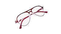 Soigné Unisex Large Half Rim Aviator Spectacle Frame.Red