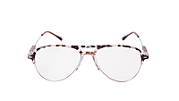 Soigné Unisex Large Half Rim Aviator Spectacle Frame.Leopard