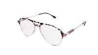 Soigné Unisex Large Half Rim Aviator Spectacle Frame.Leopard