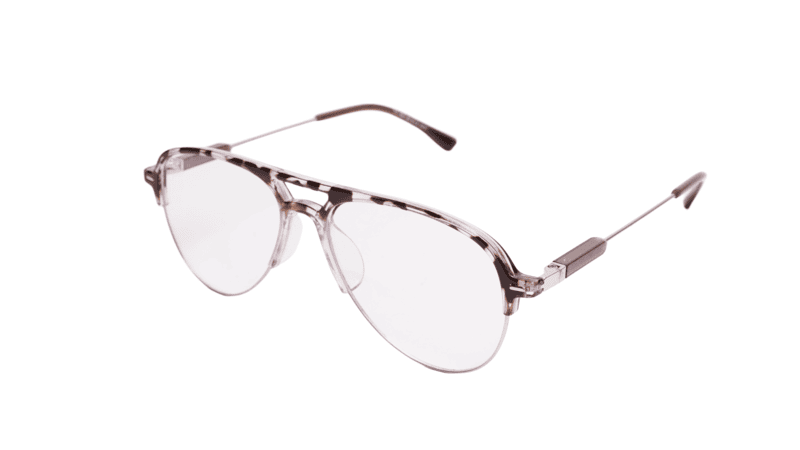 Soigné Unisex Large Half Rim Aviator Spectacle Frame.Leopard
