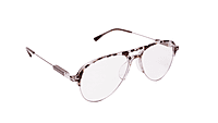 Soigné Unisex Large Half Rim Aviator Spectacle Frame.Leopard