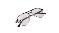 Soigné Unisex Large Half Rim Aviator Spectacle Frame.Leopard