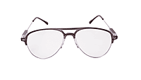 Soigné Unisex Large Half Rim Aviator Spectacle Frame.Gray