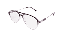 Soigné Unisex Large Half Rim Aviator Spectacle Frame.Gray