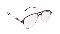 Soigné Unisex Large Half Rim Aviator Spectacle Frame.Gray