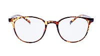 Unisex Medium Full Rim Round Spectacle Frame. Leopard Print