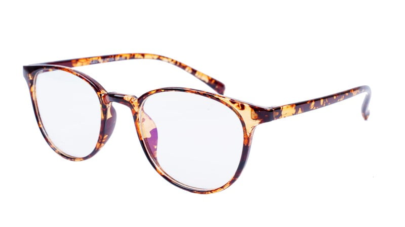 Unisex Medium Full Rim Round Spectacle Frame. Leopard Print