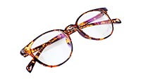 Unisex Medium Full Rim Round Spectacle Frame. Leopard Print