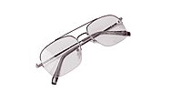 Soigné Unisex Half Rim Rectangular Spectacle Frame.Gray Color Frame-Large