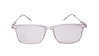 Soigné Unisex Half Rim Rectangular Spectacle Frame.Transparent-Large