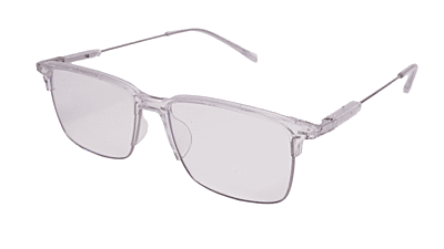 Soigné Unisex Half Rim Rectangular Spectacle Frame.Transparent-Large