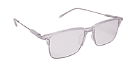 Soigné Unisex Half Rim Rectangular Spectacle Frame.Transparent-Large