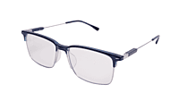 Soigné Unisex Half Rim Rectangular Spectacle Frame.Blue-Large