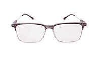 Soigné Unisex Half Rim Rectangular Spectacle Frame.Gray-Large Soigné Unisex Half Rim Rectangular Spectacle Frame.Gray-Large