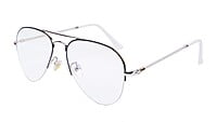 Unisex Medium Half Rim Aviator Spectacle Frame. Silver&Black Color