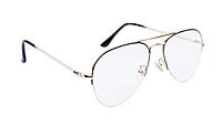 Unisex Medium Half Rim Aviator Spectacle Frame. Golden&Black Color