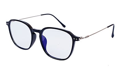 Unisex Large Square Spectacle Frame. Glossy Black Frame Unisex Large Square Spectacle Frame. Glossy Black Frame