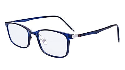 Unisex Medium Rectangular Spectacle Frame. Dark Blue Rim Unisex Medium Rectangular Spectacle Frame. Dark Blue Rim