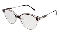 Soigné Female Large Half Rim Cat Eye Spectacle Frame.Brown&Transparent Soigné Female Large Half Rim Cat Eye Spectacle Frame.Brown&Transparent