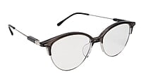 Soigné Female Large Half Rim Cat Eye Spectacle Frame.Gray&Silver Soigné Female Large Half Rim Cat Eye Spectacle Frame.Gray&Silver