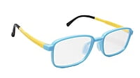 Soigné Kids&Teens Rectangular Spectacle Frame.Blue&Yellow.(12-15)Y-Unisex