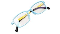 Soigné Kids&Teens Rectangular Spectacle Frame.Blue&Yellow.(12-15)Y-Unisex