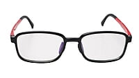 Soigné Kids&Teens Rectangular Spectacle Frame.Red&Black.(12-15)Y-Unisex