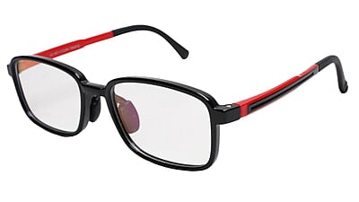 Soigné Kids&Teens Rectangular Spectacle Frame.Red&Black.(12-15)Y-Unisex