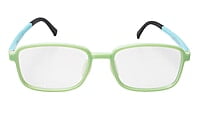 Soigné Kids&Teens Rectangular Spectacle Frame.Green&Blue.(12-15)Y-Unisex