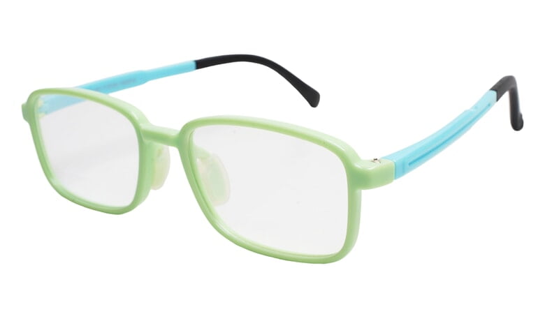 Soigné Kids&Teens Rectangular Spectacle Frame.Green&Blue.(12-15)Y-Unisex
