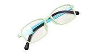 Soigné Kids&Teens Rectangular Spectacle Frame.Green&Blue.(12-15)Y-Unisex