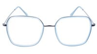 Unisex Oversized Spectacle Frame. Blue & Grey Color Composite Frame