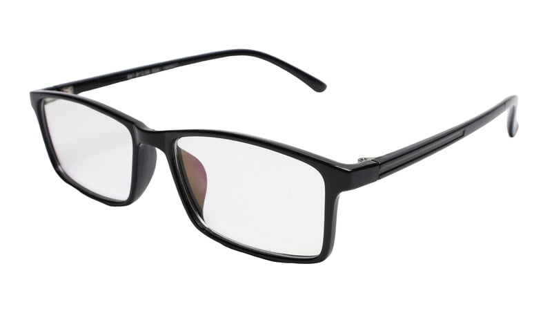 Soigné Unisex Large Rectangular Spectacle Frame.Gloss Black Color Soigné Unisex Large Rectangular Spectacle Frame.Gloss Black Color