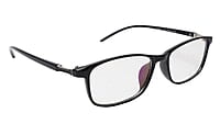 Soigné Unisex Large Rectangular Spectacle.Matte Black Color Frame
