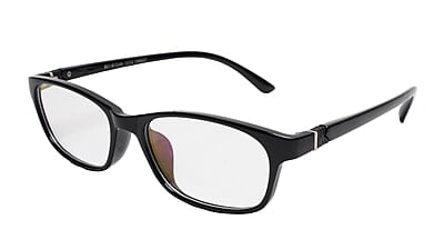 Soigné Kids&Teens Rectangular Spectacle Frame.Glossy Black.(11-15)Y-Unisex