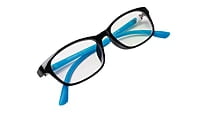 Soigné Kids&Teens Rectangular Spectacle Frame.Black&Blue.(11-15)Y-Unisex