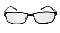 Soigné Kids&Teens Rectangular Spectacle Frame.Glossy Black Frame.(11-15)Y-Unisex