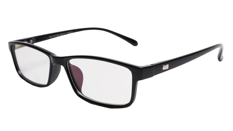 Soigné Kids&Teens Rectangular Spectacle Frame.Glossy Black Frame.(11-15)Y-Unisex