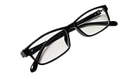 Soigné Kids&Teens Rectangular Spectacle Frame.Glossy Black Frame.(11-15)Y-Unisex